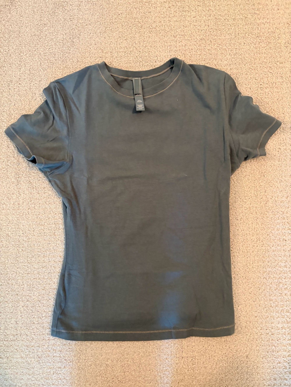 Skims Cotton Jersey T-Shirt in Kyanite